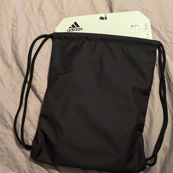 Adidas Heathered Gray Drawstring Backpack - Picture 3 of 5